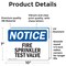 Signmission Fire Sprinkler Test Valve OSHA Notice Sign, Vinyl Decal, 10in W x 7in L, 2PK OS-2PACK-NS-D-710-L-12689 - alternate 3
